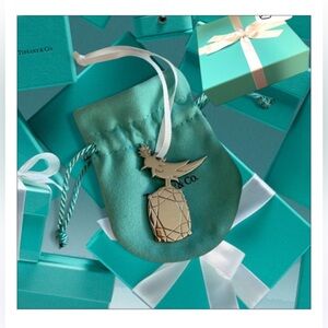 Price Drop!🎄🔥❄️💚❄️Tiffany & Co. Silver Bird On A Rock Charm Necklace